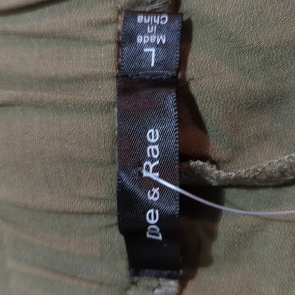 Dreamy Lightweight Olive Green Joggers Pants Size L New - Picture 6 of 7